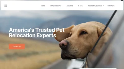 A screenshot of Premierpettransportation.com