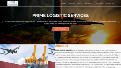 A screenshot of Primelogistic-services.com