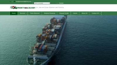 A screenshot of Prioritymaildelivery.com