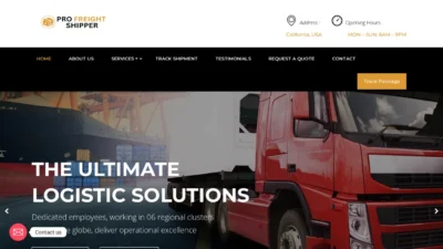 A screenshot of Profreightshipper.com