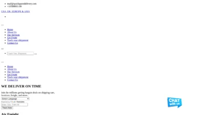 A screenshot of Quickquestdelivery.com