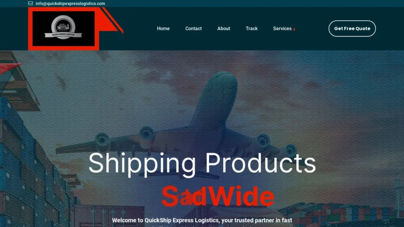 A screenshot of Quickshipexpresslogistics.com