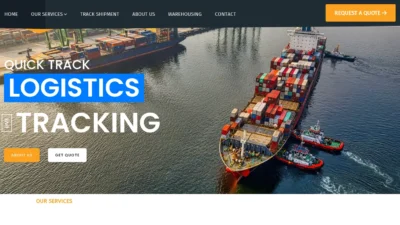 A screenshot of Quicktracklogistics.com