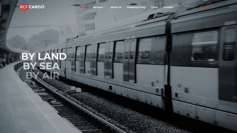 A screenshot of Rapidcargofreight.com