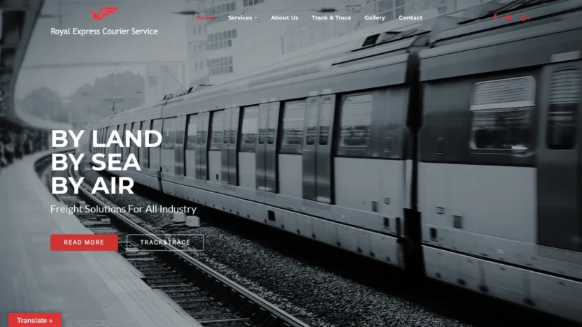 A screenshot of Royalexpresservices.com