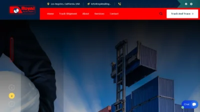 A screenshot of Royalmailingfreight.com