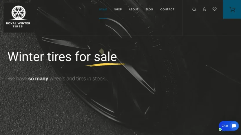 A screenshot of Royalwintertires.com