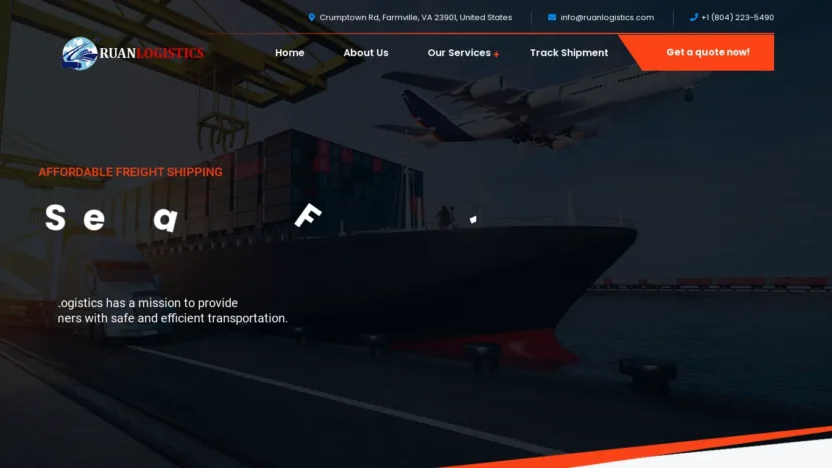A screenshot of Ruanlogistics.com