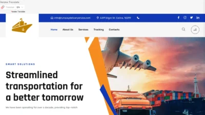 A screenshot of Runwaydeliveryervice.com