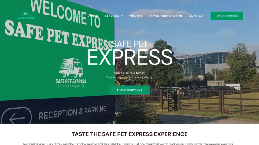 A screenshot of Safepetexpress.us
