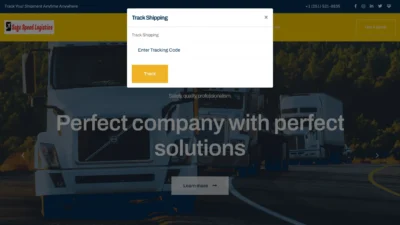A screenshot of Safespeedlogistic.com