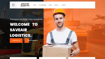 A screenshot of Saveairlogistics.com