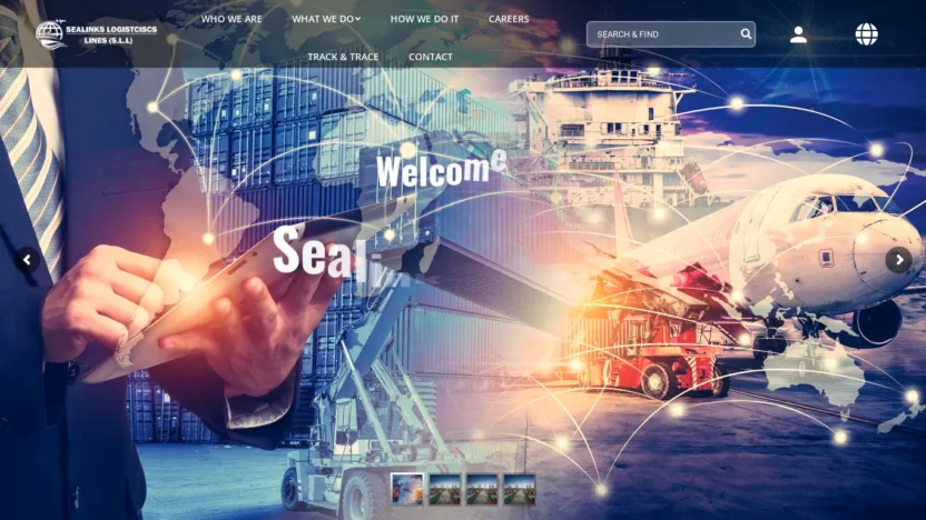 A screenshot of Sealinkslogisticslines.com