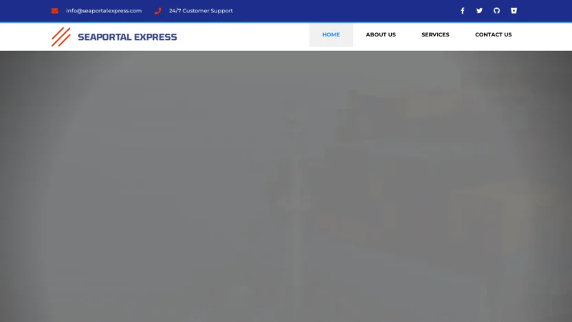 A screenshot of Seaportalsexpress.com