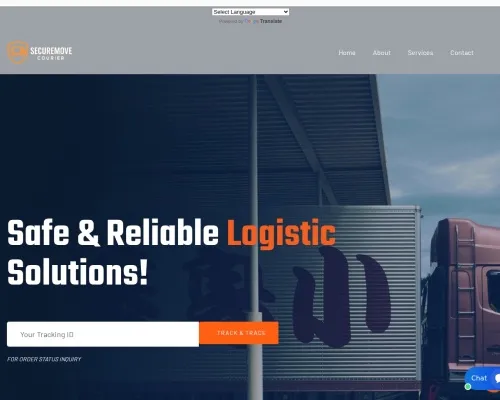 Screenshot of Scam Courier Securemovecourier.com