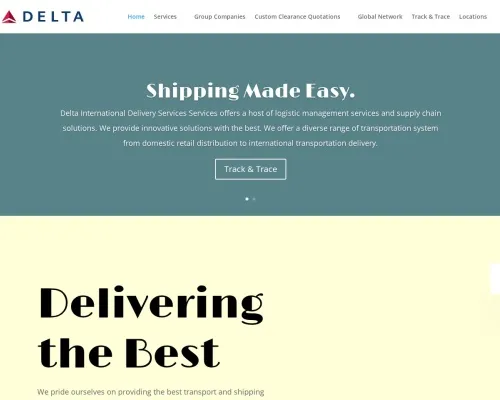 Screenshot of Scam Courier Servicedeltalogistic.com