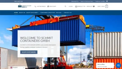 A screenshot of Shippingsalescontainers.com