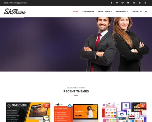 Screenshot of Scam Courier Shtheme.com