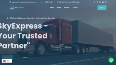 A screenshot of Skyexpresslogisticservices.online