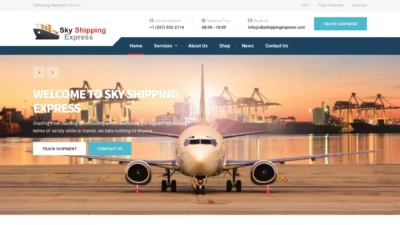 A screenshot of Skyshippingexpress.com