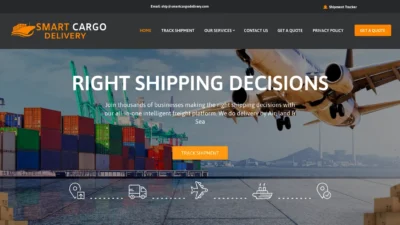 A screenshot of Smartcargodelivery.com