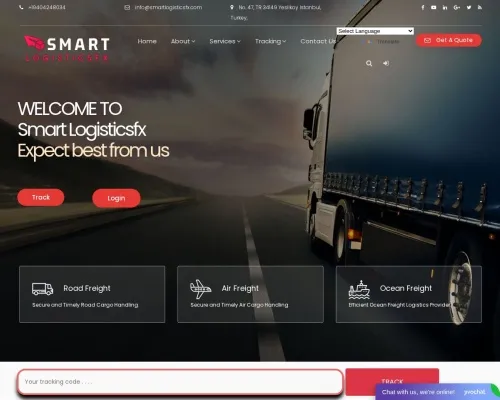 Screenshot of Scam Courier Smartlogisticsfx.com
