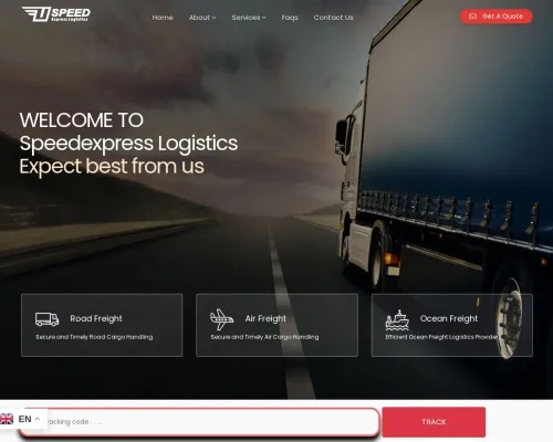 Screenshot of Scam Courier Speedexpress-logistics.com