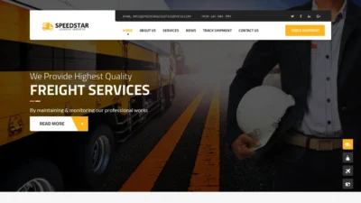 A screenshot of Speedstarlogisticservices.com