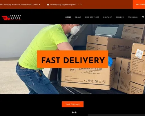 Screenshot of Scam Courier Speedycargodelivery.com