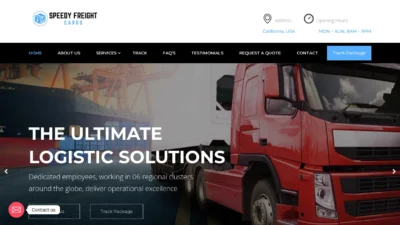 A screenshot of Speedyfreightcargo.com