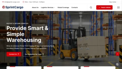A screenshot of Sprint-cargo.com
