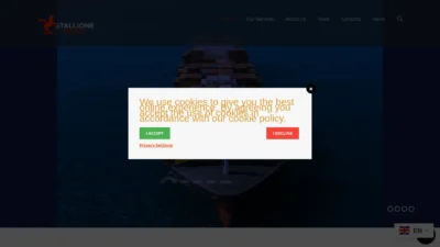 A screenshot of Stallionelogistics.com