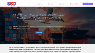 A screenshot of Standardxpressdelivery.com