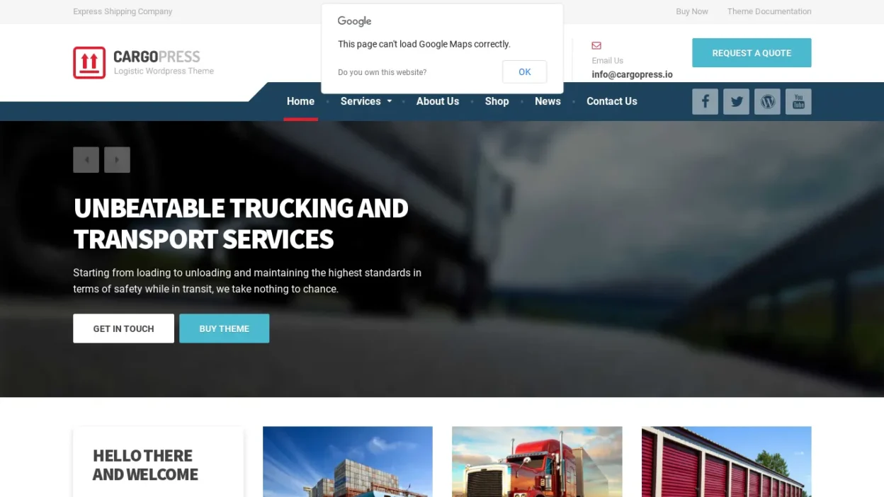 A screenshot of Starexpressshipping.com