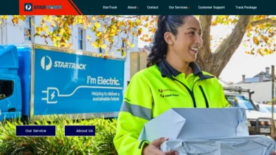 A screenshot of Startrackcargo.com