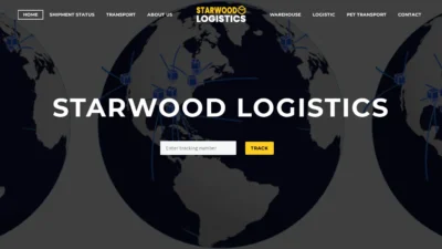 A screenshot of Starwoodlogistics.com