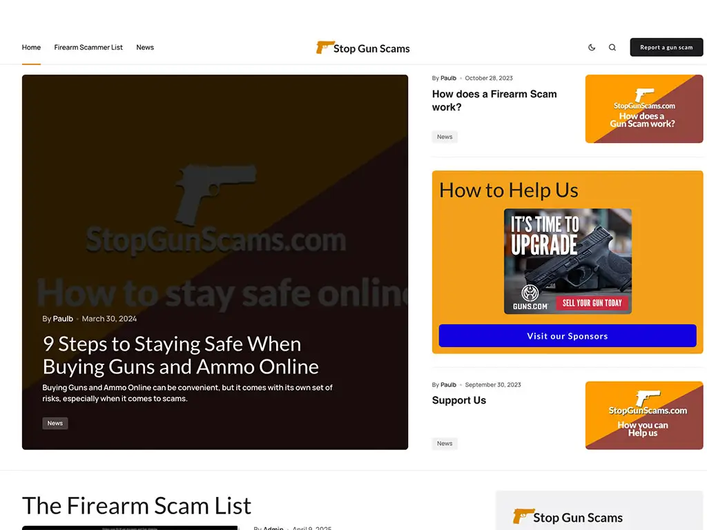Stop Gun Scams screenshot