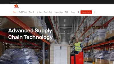 A screenshot of Streamlinelogistics.net