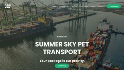 A screenshot of Summerskypettransports.com