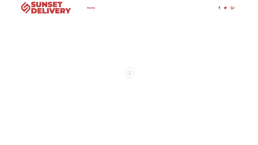 A screenshot of Sunsetdeliverycompany.com
