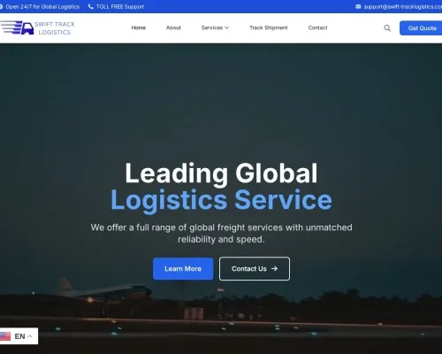 Screenshot of Scam Courier Swift-tracklogistics.com