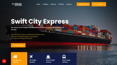 A screenshot of Swiftcityexpress.com