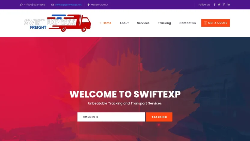 A screenshot of Swiftexp.net