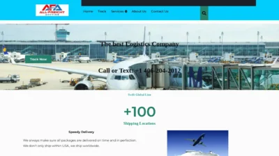 A screenshot of Swiftgloballine.com