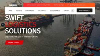 A screenshot of Swiftlogisticssolutions.com
