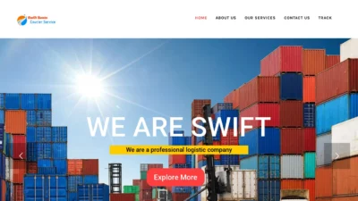 A screenshot of Swiftroutecourier.com