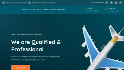 A screenshot of Swifttransitexpress.com