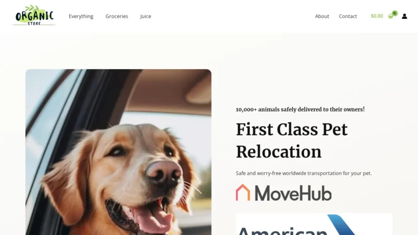 A screenshot of Tailwagtransport.com