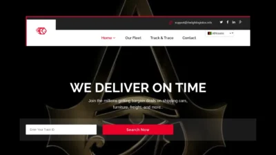 A screenshot of Thelightlogistics.info
