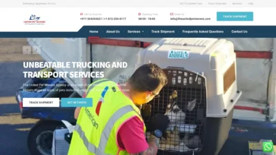 A screenshot of Theunitedpetmovers.com